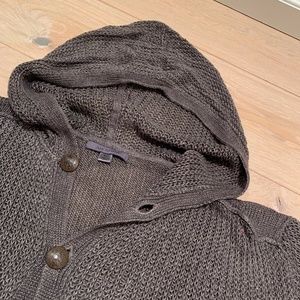 John Varvatos charcoal grey cardigan with hood